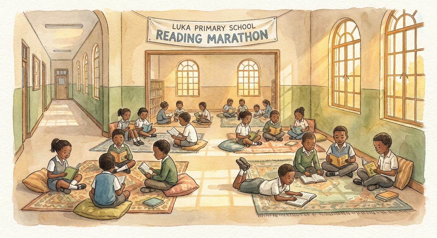 Reading marathon scene
